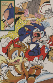 Tails and Sonic as they appear in the comics.