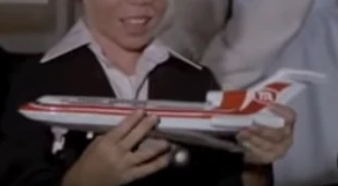 A TA Boeing 727 as seen in the form of a model plane. It is unsure if the airline actually operates this aircraft.