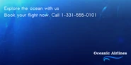 Oceanic Airlines advertisement in Supertuxkart