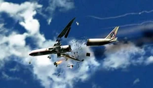 The actual breakup of Flight 815