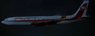 TAA 707 in flight