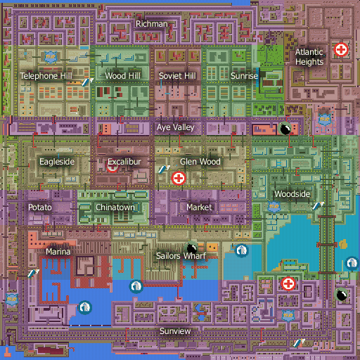 gta san andreas map with place names