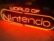 World of Nintendo neon sign