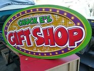 Chuck E.'s Gift Shop sign