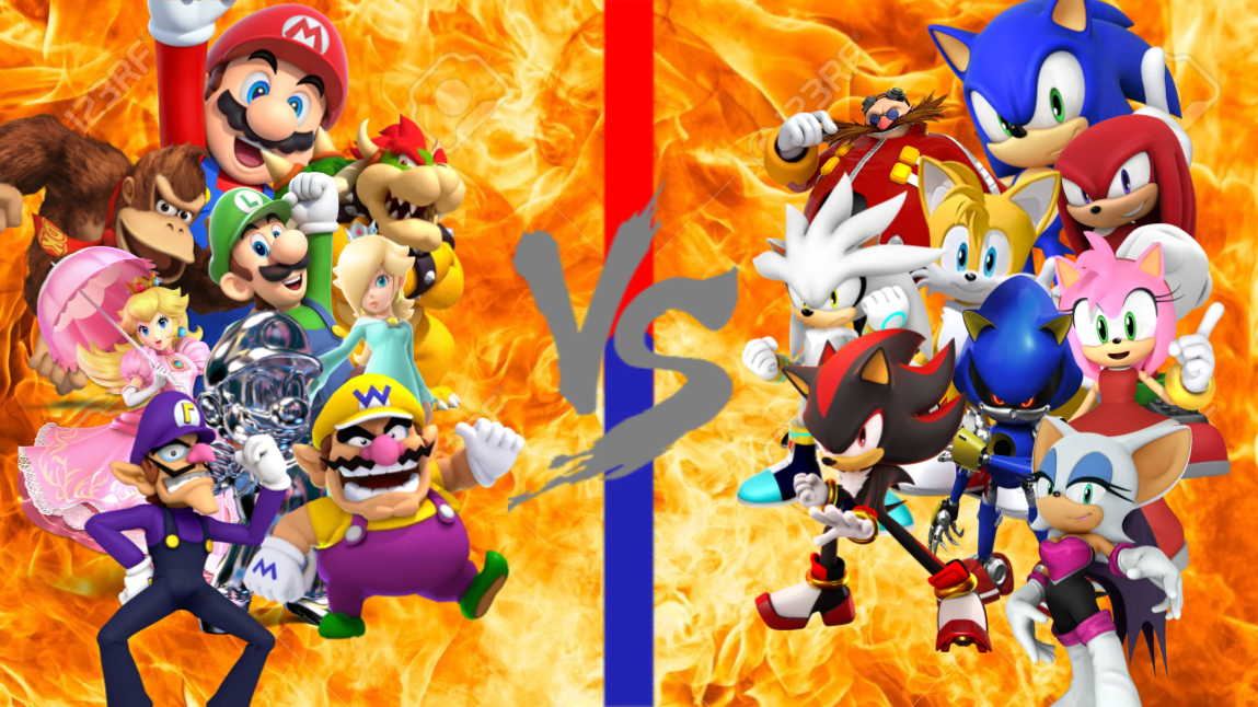 Team Mario Vs Team Sonic Fictional Fighters Wiki Fandom 3797