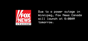 Sign on message Fox News Canada