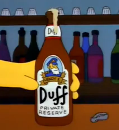 The Simpsons Universal Studios Parks Lady Duff Beer Bottle