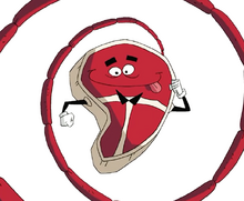 Mega Meaty Meat mascot