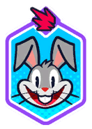 Bugs Bunny Ringouts (Rare, Tier 19 in the Season 2 Battle Pass) - This Badge displays the number of Ringouts a player has achieved with Bugs Bunny.