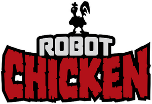 A robot chicken logo