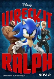 Wreck-It Ralph poster featuring Sonic,  and Sgt. Calhoun.