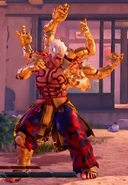 Kage's Asura costume with the Easter Egg code
