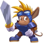Sparkster The Rocket Knight, the main character of the series.
