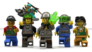 The Rock Raiders, the main team of the series.