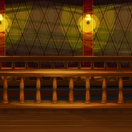 Background art of the Spencer Mansion's 2F staircase area