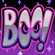 Boo! (Uncommon, 1,500 Gold) - This Banner based on the font used for Scooby-Doo's Scoobtober programming block that has been airing during Halloween seasons on Boomerang/Cartoon Network/Max since 2020.