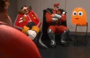 Dr. Eggman at the Bad-Anon, near M. Bison and Clyde.