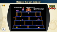 Link in Stage 100m of Donkey Kong.