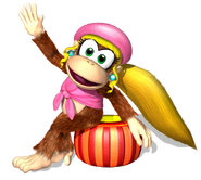 Artwork of Dixie Kong from Diddy Kong Racing DS.