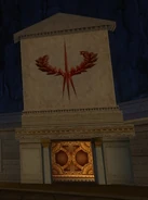 Quake III logo in the WCW arena.