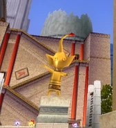 Pikmin statue in Lutetia.
