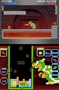 Level 10: Super Mario Bros. fight with Bowser (based on World 2-4) / ? Block and Podoboos / Bowser