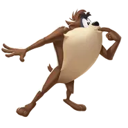 She-Devil Howl (Rare, 350 Gleamium) - This Emote references Taz's reaction to a cross-dressed "Tasmanian Devil" Bugs Bunny from the 1957 Merrie Melodies short: "Bedevilled Rabbit".