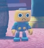 One of the Servbots watching the fight