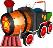 The Barrel Train kart.