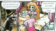 The zombified Peach saying "Your mother scrubs toilets in hell".