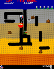 Dig dug arcade screensot