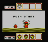 Player 1 losing as Mario (Game Boy Player).