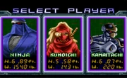 Ninja warriors select screen