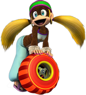 Artwork of Tiny Kong from Diddy Kong Racing DS.