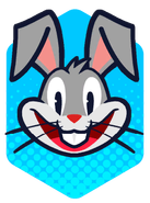 Bugs Bunny Wins (Rare, Bugs Mastery Level 15) - This Badge displays the number of wins a player has achieved with Bugs Bunny.