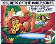Donkey Kong in the first panel of "Secrets of the Warp Zones".