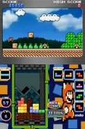 Level 6: Super Mario Bros. 3 World 1-1 / Grass Land King throne room (dog form) / Tanooki Mario.