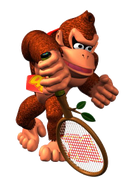 Donkey Kong's artwork from Mario Tennis 64.