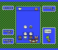 Gameplay from the NES version of Yoshi.