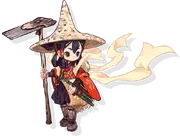 Sakuna, the main character of the game.