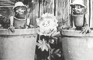 Bill, Little Weed, and Ben, the main characters of the series.