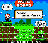 Note Board with Toad selected.