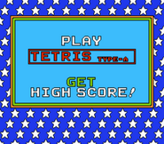 Introduction screen for Tetris.