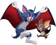 Vampire Tom & Jerry (Rare, 800 Gleamium) - This Variant takes inspiration from two episodes of The Tom and Jerry Show; Tom's design draws from the episode: "Vampire State", while Jerry's design originates from the episode: "Vampire Mouse".