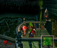 One of Toad's appearances in Luigi's Mansion.