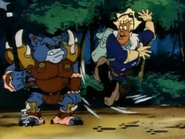 Simon encountering the Moblin.
