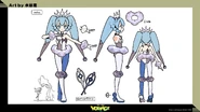 Rock-type Miku concept art from Megumi Mizutani.