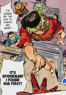 Spider-Man's hand