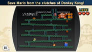 Luigi in Stage 25m of Donkey Kong.