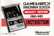 Cover of the instruction booklet for Mickey Mouse, showing the code DC-95.